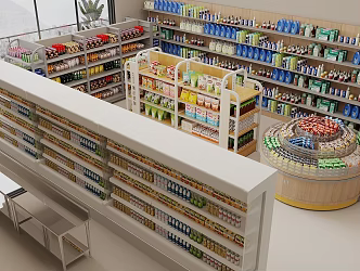 Supermarket Department Store Shelf Container Supermarket Freezer Fresh Freezer 3d model