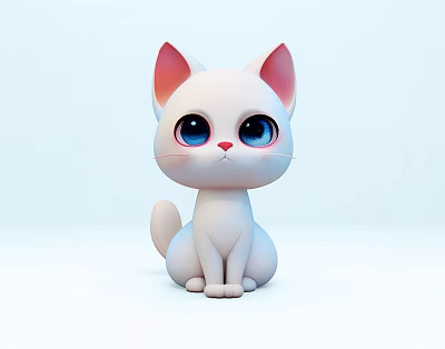 White Reptile Lizard With Pink Ear Features And Blue Eyes On White Surface 3d model White Reptile Lizard With Pink Ear Features And Blue Eyes On White Surface 3d model