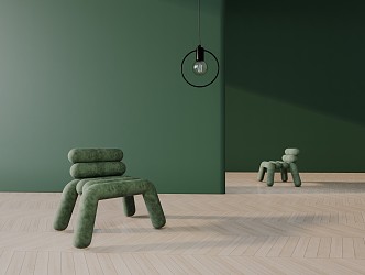 Modern single chair 3d model