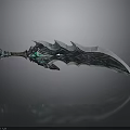 3D Rendered Fantasy Blade With Intricate Design Green Gemstones And Glowing Hilt