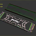 FURY Computer RAM Memory Module with Black Surface and White Circuit Design for Desktop PC