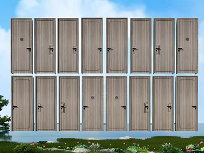 Modern Hinged Doors Design For Home Interior Wooden Style Various Ideas 3d model