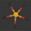 Multi functional Fitness Equipment With Yellow Center Red Frames Gray Pedals And Springs