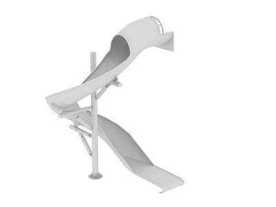 Outdoor Playground Slide Equipment For Kids With Safe Double Lane Structure 3d model