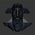 Futuristic Blue Mechanical Vehicle 3D Model With Armored Cockpit And Detailed Structural Design