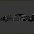 Detailed Gray Formula Race Car Models With Aerodynamic Design Displayed From Two Angles