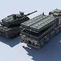 Tracked Military Tanks and Armored Trucks in Military Vehicle Lineup