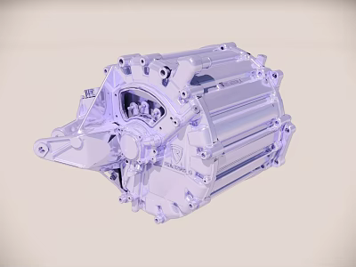 Transparent Mechanical Component With Internal Structure And Clear Casing Design 3d model