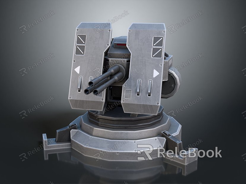 Turret Turntable Railgun Sci-fi Tower Defense Game Tower Defense Sci-fi Turret Game Turret Game Battery model