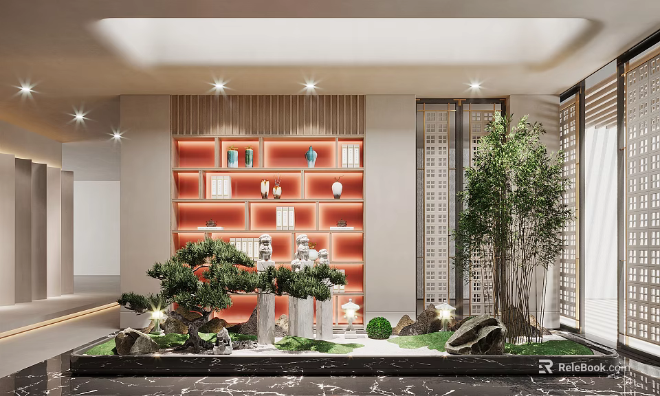 Luxury Villa Balcony Design With Outdoor Furniture And Lush Green Plants 3d model 