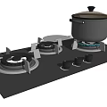TEKA Modern Gas Stove Kitchen Appliance With Pot On Burner