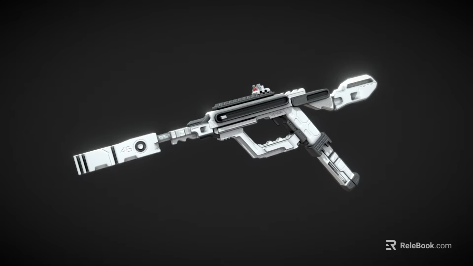 Futuristic Sci Fi Weapon With Advanced Metallic Design And Modern Structure 3d model