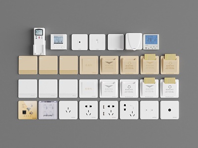 Modern Switch Intelligent Switch Socket Panel Power Switch 3d model