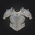 Medieval Metal Armor Breastplate With Decorative Rivets And Shoulder Guards 3d model