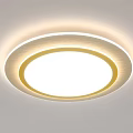Modern Circular Ceiling Light With Double Ring Design And Soft Illumination 3d model