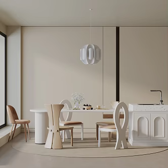 Modern dining table 3d model