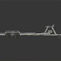 Sturdy Metal Trailer Chassis Frame Structure With Wheels And Transport Components 3d model