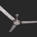 Ceiling Fan With White Blades And Decorative Center For Home Cooling