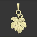 Golden Leaf Shaped Pendant As Stylish Lifestyle Accessory For Daily Use