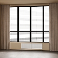 Modern Curtain Window 3d model