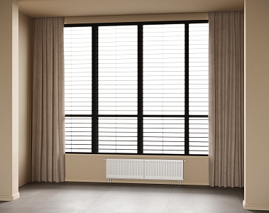 Modern Curtain Window 3d model