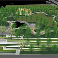 Greenland Park Scenic Landscape With Lush Trees Winding Pathways And Playground