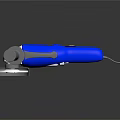 Blue Handheld Electric Power Tool With Cutting Disc And Power Cord