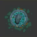 Scenic Fish Shaped Fountain With Water Flowing Into Decorative Base Pool