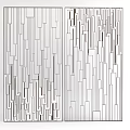 Modern Interior Decorative Room Dividers With Geometric Lines And Pattern Design 3d model