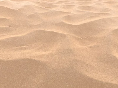 Vast Desert Landscape With Rolling Sand Dunes And Golden Sandy Texture 3d model
