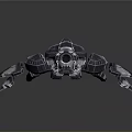 Mechanical Scorpion 3D Model With Silver Body Red Accents And Metallic Texture
