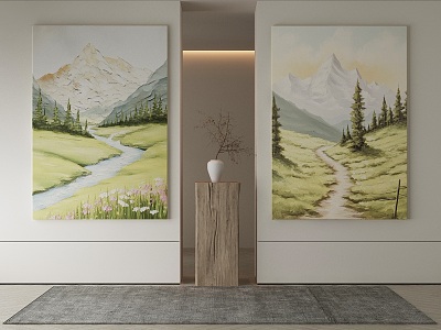 modern decorative painting 3d model