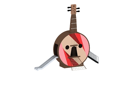 modern slide lute slide 3d model