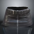 Black Leather Apron Daily Life Product With Belt Zipper And Pockets