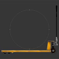 Yellow Manual Pallet Truck With Heavy Duty Fork Arms And Black Handle