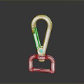 White Plastic Carabiner Hook With Secure Locking Mechanism And Sturdy Base Design