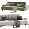 Modern double sofa Hastings sofa 3d model