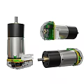 Industrial Motors Displayed From Different Angles With Metal Housing And Green Components
