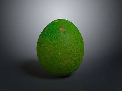 Fresh Green Lime With Smooth Skin And Small Spots Isolated On Gray Background For Cooking 3d model