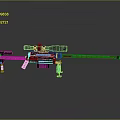 Black Sniper Rifle With Scope And Bipod On Smooth Black Surface With Gray Gradient Background