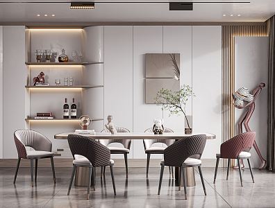 Modern Minotti Restaurant 3d model