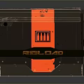 Tactical Weapon Storage Case Black And Orange Design Reload Logo Military Style Durable Equipment Container