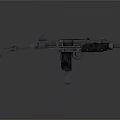 Vintage Submachine Gun Classic Design With Metal Barrel Stock And Magazine