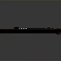 Rusty Vintage Mechanical Weapon With Gray Orange Frame Screen Buttons And Cylindrical Barrel
