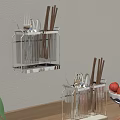Wall Mounted and Countertop Kitchen Utensil Organizers with Chopsticks Spoons and Utensils