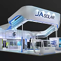 JACOBS Exhibition Booth Harvest The Sunshine Photovoltaic Cells Power Battery Modern Curved Canopy