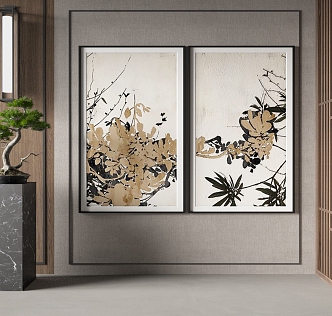 New Chinese Decorative Painting 3d model