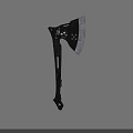 Tactical Combat Axe With Black Handle Sharp Metal Blade And Hole Design