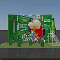 Heineken Themed Photo Spot With Football Goal Green Booth And Beer Crates On Grass