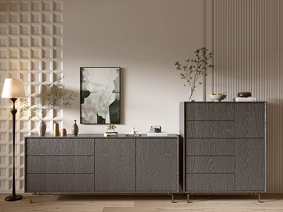 Modern Black Entrance Cabinet Sideboard Cabinet Balcony Cabinet Storage Cabinet Entrance Cabinet 3d model
